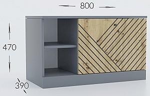 Dulap pentru incaltaminte Confort-NV Bristol 1D Antracit(Gri)/Stejar Artizan(Maro)