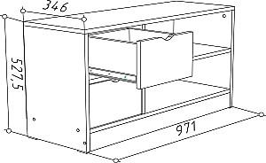 Dulap pentru incaltaminte ML Mobila ML-8 Stejar Kraft Alb