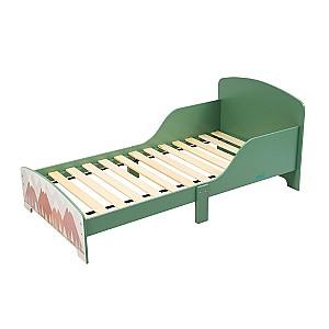 Pat copii Junior cu protecții laterale Green Forest U-Grow