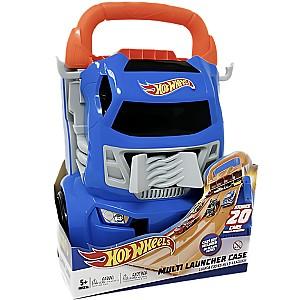 Masina jucarie Hot Wheels container portabil pentru 4 piste paralele