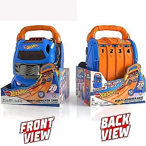 Masina jucarie Hot Wheels container portabil pentru 4 piste paralele