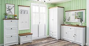 Dulap pentru incaltaminte Neman Tivoli MN-035-30 Alb Structural/Stejar Stirling(Maro)