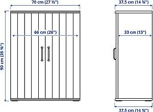 Comoda IKEA Skruvby 190x90 Albastru/Aspect Stejar