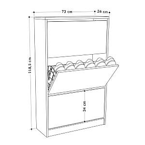 Dulap pentru incaltaminte DECO 3S 73 cm Alb
