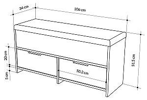 Dulap pentru incaltaminte DECO Cove Alb