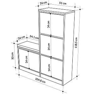 Dulap pentru incaltaminte DECO Dude Oak