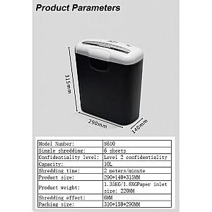 Distrugator de documente Qsmile P5 S610