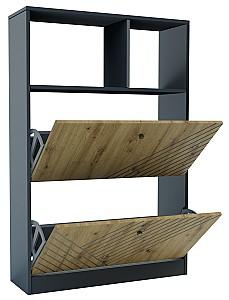 Dulap pentru incaltaminte Confort-NV Bristol Nr.2 Antracit(Gri)/Stejar Artizan(Maro)