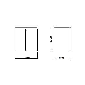 Dulap sub lavoar Creavit Verti VE0060.01.VV + lavoar