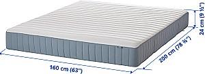 Saltea IKEA Valevag 160x200 Ferma/Albastru