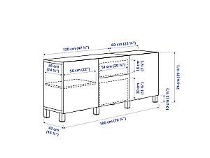 Comoda IKEA Besta antique oak / white Lappviken