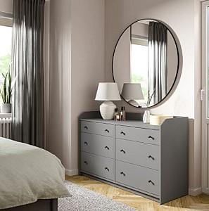 Comoda IKEA Hauga Gray 138×84 cm (6 sertare)