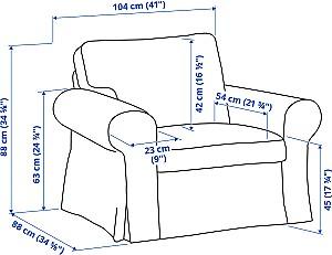 Fotoliu IKEA Ektorp/Kilanda Albastru Inchis
