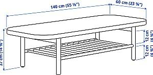 Masuta de cafea, reviste IKEA Listerby 140x60 Maro Inchis