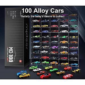 Set de jucarii Mideer cu 100 mașinuțe de curse(MD6128)