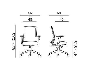 Fotoliu de birou Antares NOVELLO Black Grey