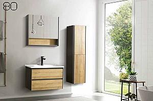 Dulap sub lavoar Martat Rino 80 Oak/Anthracite + lavoar