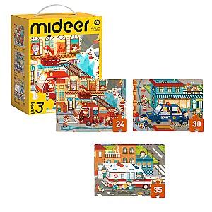 Puzzle Mideer Echipa de Salvare, 3 în 1, nivelul 3 MD1478