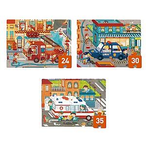 Puzzle Mideer Echipa de Salvare, 3 în 1, nivelul 3 MD1478