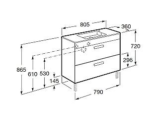 Dulap sub lavoar Roca DEBBA Unik