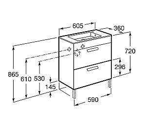 Dulap sub lavoar Roca DEBBA Unik