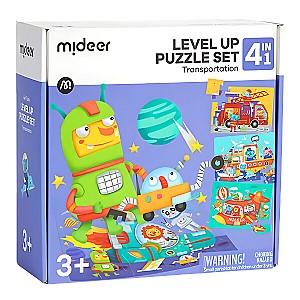 Puzzle Mideer Transport, 4 în 1 CT1451
