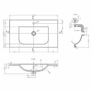 Lavoar baie NOMI Argo 800x460x165