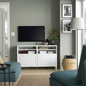 Tumba pentru televizor IKEA Besta/Smeviken/Kabbarp 120x42x74 Alb