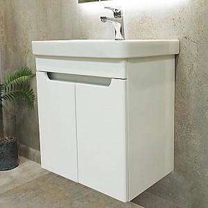 Dulap sub lavoar Bayro Damat (117003) Alb Mat