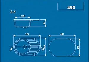 Chiuveta de bucatarie ULGRAN U-107-328 Bej