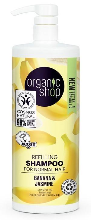 Sampon pentru par Organic Shop Refiling Shampoo Banana and Jasmine