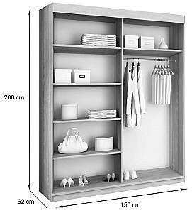 Dulap-cupe Prime Furniture Top 23 Plus 150 Alb