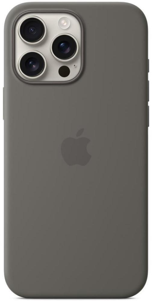 Husa pentru telefon Apple iPhone 16 Pro Max Silicone Case with MagSafe Stone Gray MYYV3