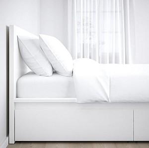 Pat IKEA Malm White Lonset 160×200 cm (4 cutii depozitare)