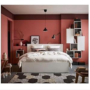 Pat IKEA Malm White Lonset 160×200 cm (4 cutii depozitare)