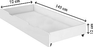 Pat copii Acma Meble Acma I 80x160 sertar/saltea 7cm Alb