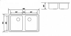 Chiuveta de bucatarie Tornado OLIVIA 860x500 Black