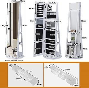 Oglindă Costway JV10430WH Alb