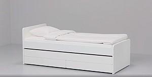 Pat IKEA Slakt cu pat retractabil/cu cutii depozitare 90x200 Alb