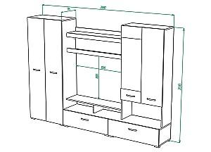 Living ML Mobila ML-1 (var.1) Stejar Auriu/Alb