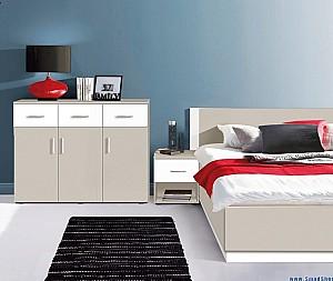 Comoda Modern Francesca 125 Cașmir (Bej)/Alb