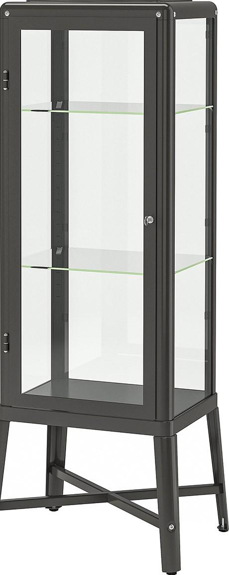 Dulap cu vitrina IKEA Fabrikor 57x150 Gri Inchis