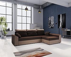 Canapea coltar Space Meble Paul L Rainbow 20/Rainbow 05 Brown/Brown Light