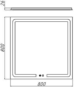 Oglindă Bayro Prisma 800x800