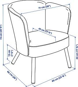 Fotoliu IKEA Herrakra/Skulsta Negru