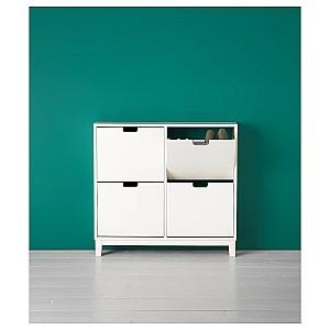 Dulap pentru incaltaminte IKEA Stall 4 compartimente White 96x90 cm