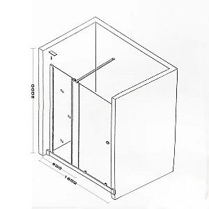 Paravan de dus VLM H200 Black