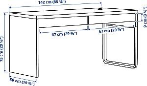 Masa de birou IKEA Micke 142x50 (Alb)