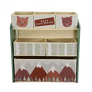 Raft de perete U-Grow depozitare pentru jucării Green Forest