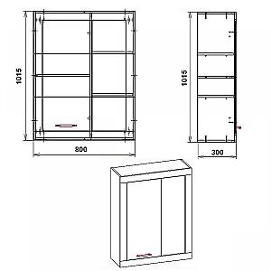 Raft de perete KompaniT MG-1 №1 stejar combi